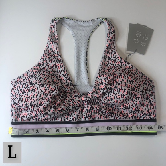 DKNY Sport Neon Pink & Yellow Patterned Sports Bra, Multiple Sizes, NWT!! - Picture 12 of 15
